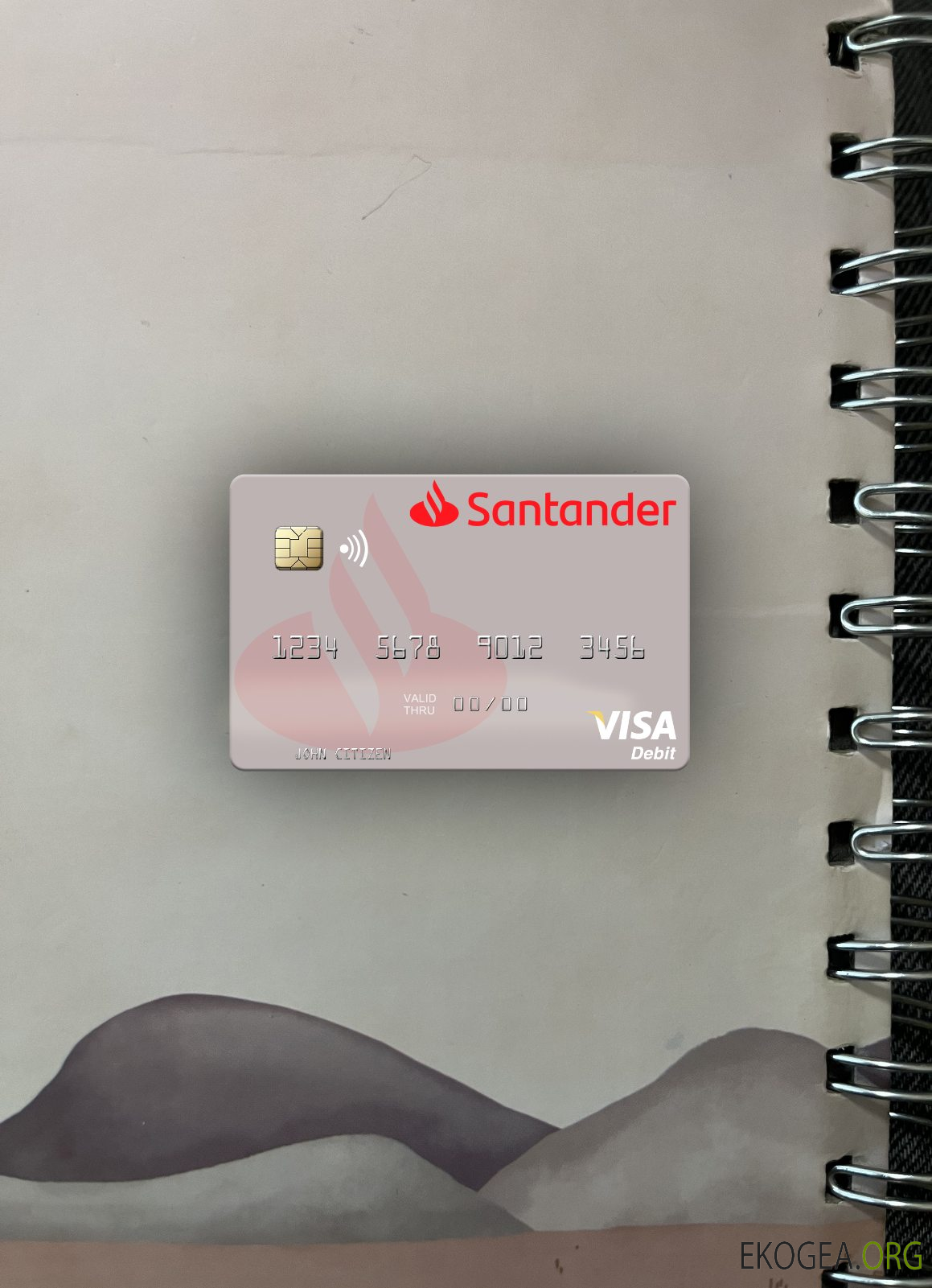 Espagne Banco Santander carte de débit visa photolook ,